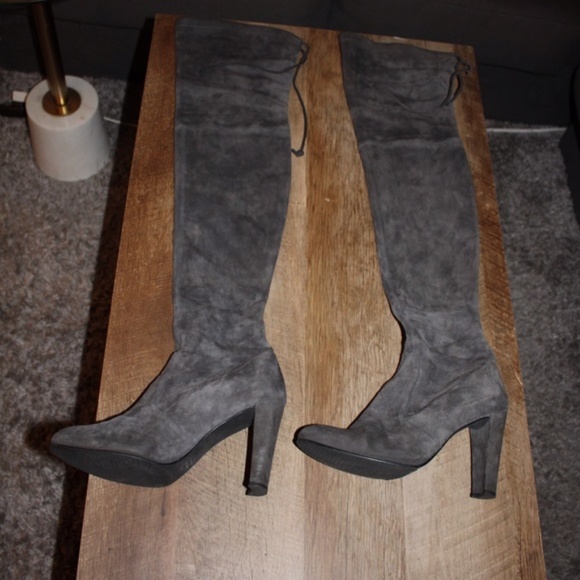 Stuart Weitzman | Shoes | Size 7 37 Stuart Weitzman Highland  Stuart Weitzman Highland Over-The-Knee Suede Boots Grey Size 7